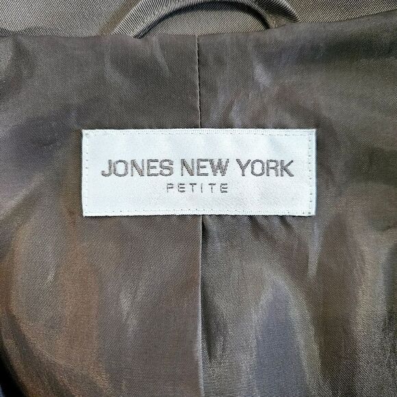 Jones New York Petite Moss Green Water Repellent Scandi Style Long Trench Coat 8 - Picture 6 of 13